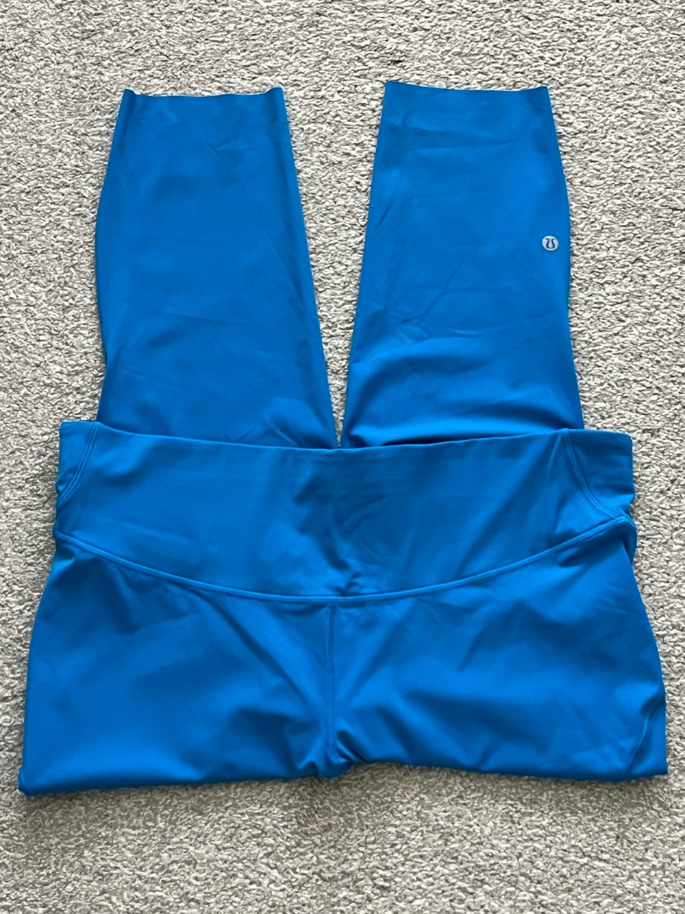 NWOT Lululemon High Waist Blue Leggings Size 18/21 inch inseam.